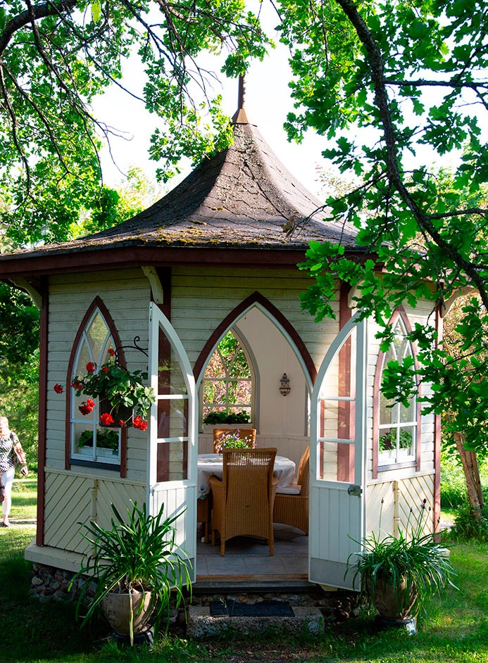 Huvimaja Arboretum Frickissä.